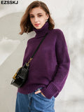 Winter casual cashmere oversize thick Sweater pullovers Women 2021 loose Turtleneck women's sweaters