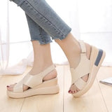 Thick-soled Fish Mouth Sandals Ladies 2022 New Black Openwork Casual Korean Breathable Joker Open Toe Sandals Womens