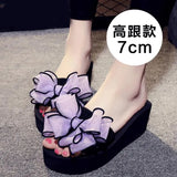 Bow Summer Sandals Slipper Indoor Outdoor Beach Shoes summer women's shoes flip flops on the