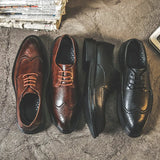 Breakj Men's Shoes Korean Version British Tide Shoes Casual Business Dress Leather Shoes Men's Wedding Shoes