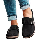 Cool Slippers Women's Baotou Belt Buckle Solid Color Half Drag 43 Large Size Slippers