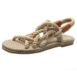 Breakj Sandals Woman Shoes Braided Rope With Traditional Casual Style And Simple Creativity Fashion Sandals Women Summer