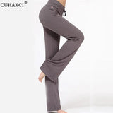 Wide Leg Trousers Women Harem Pants Mid Waist Flowy Casual Summer Cotton Long Loose Female Sexy