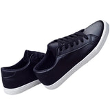 Little White Shoes Female Black Flat Leather Sneakers Loafers WomenCasual Shoe кроссовки женские Zapatillas Mujer