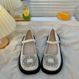 Lolita shoes shiny y2k shoes summer gentle platform shoes elegant Mary Janes ins fashion college girls flat shoes women's