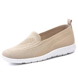 Women's Flat Sneakers Knitted Mesh Breathable Slip On Shoes Ladies Vulcanized Footwear Spring Platform Fashion Casual
