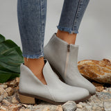 Size Fashion Boots Female 2023 Autumn And Winter New Round Head Pure Color In Simple With Horse Autumn