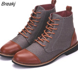 Autumn Casual Lace Up shoes Booties Men Ankle Boots Oxfords Fashion Leather Boots Men Boots Large Size 39-48