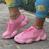 for Women Chunky Sneakers Breathable Comfortable Fashion Sports Shoes Mesh Green Black Woman Casual Shoes Flat Size