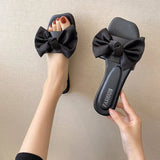 Flat-Soled Slippers Women Wear 2023 Summer New Korean Version Of Bowknot