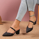 Breakj Sandals 2025 Summer New Temperament Niche Tip Mid-Bag Small High Heel One-Shoe Two Women's