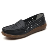 Breakj Hollow Round Head Pedal Soft Bottom Shallow Mouth Fashionable Happy Shoes Female British Wind Flat Bottom Leisure Single