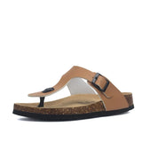 Men Cork Slippers PU Leather Men's Sandals Fashion Flip Flops For Men Mule Clogs Slippers