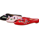 Breakj Embroidered Cloth Shoes Cloth Art Outside Wear Slippers Summer Cool Drag National Wind Retro Xiangyun Fish Mouth Women's