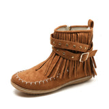 Breakj New Women's Autumn And Winter Martin Boots Large Belt Buckle Su Plain Bottom Short