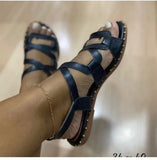 Breakj Size Sandal Women 2023 Summer New Fashion Sandal Flat Heel Cross Sandal Women's