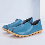 Fish Mouth Women Shoes Flat Ladies Shoes Leather Stitching Retro Soft Women'S Ballerina Footwear Casual Sneaker 44