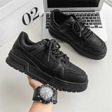 Breakj Design Men's Shoes Black Lovers Platform Shoes Ins Versatile Increased Low Top Men And Women Casual Shoes BX