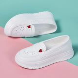 Breakj Quality Small White Shoes Female Nurse Shoes Professional Students Treasure Mom Home Comfortable Flat Bottom Four Seasons Regular Hot