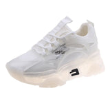Women's Casual Sneakers 2021 Trendy Jelly Sole Women Sport Shoes Chic Girls Chunky Sneakers Breathable