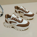 Breakj Korean Version Of The New Dad Shoes Female 2025 Spring Student Running Sports Platform Increased Casual Shoes Female QRJ