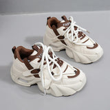 Breakj Korean Version Of The New Dad Shoes Female 2024 Spring Student Sports Running Shoes Casual Shoes Platform Shoes