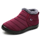 Boots Plush Slip On Women Ankle Boots Waterpoor Winter Casual Shoes For Women 2021 Snow Boots Female Footwear Plus