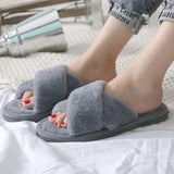 Mixed Colors Fluffy Slippers Autumn Winter Home Slippers Women Furry Fur Slides Outdoor Women's Sandals 2021 Flip