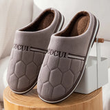 47 48 49 50 Large Size Men's Cotton Slippers for Autumn Winter Extra Large Plus Size Home Warm Thick-soled Indoor