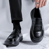 Breakj Dou Shoes Male Spring And Autumn British One Foot Pedal Casual Leather Shoes 2023 New Fashion Loafers Male