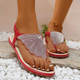 Breakj Summer New Women's Glass Water Drill Weaving Large-Size Word Slope And Women's