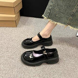 Style High-Heeled Thick-Soled Mary Jane Shoes New Round-Headed French Shoes In The Summer Of