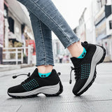 Casual Shoes Walking Summer Sneakers Women Mesh Lace Up Flat Shoes Sneakers Women Vulcanized Shoes Woman Tenis