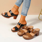 Breakj High-Heeled Women Cool Drag 2025 Summer New Coarse And Fish Mouth Socket Foot Slippers