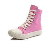 Chunky Sneakers Women Round Toe Leisure Outwear Black Casual Shoes Platform Lace-Up Trainers Handmade Sapatos