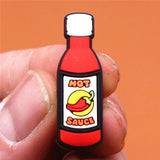 1pcs Wine Bottle Shoe Charms Cheese Chili Sauce Shoes Accessories Decoration Fit Croc Jibz Party Kids Gifts