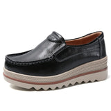 Breakj Student Sports Shoes In Autumn And Winter 2024 Korean Version Of Rocking Shoes Leather Slopes And Casual Shoes Women's Singles