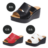 Heel Sandals Slippers Women 2023 Summer New Style Wear Muffin Thick-Soled Slippers Waterproof Platform Fitting Room