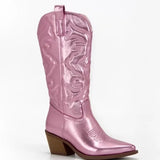Breakj 2025 New Female Mid-Clinic Solid-Colored Pointed Adult Martin Boots Coarse Heel
