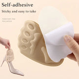 Women Forefoot Pad for Shoes Relief Forefoot Insert Half Size Insoles Non-slip Sole Shoe Breathable Sweat Absorbing Foot