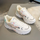 Breakj Korean Platform Dad Shoes 2025 Spring New Street Shot Students Running Sneakers Increased Leisure