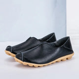 Fish Mouth Women Shoes Flat Ladies Shoes Leather Stitching Retro Soft Women'S Ballerina Footwear Casual Sneaker 44