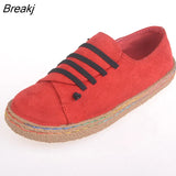 New Spring Women Flats Shoes Loafers Round Toe Wide Shallow Slip-on Casual Lady Flats Shoes Oxford Shoes For