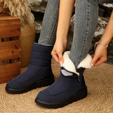 New Cloth In The Barrel Of Snow Boots Women's High-Top Waterproof Cotton Shoes Casual Short Cylinder Plus Velvet Large Cotton Boots
