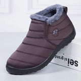 Boots Plush Slip On Women Ankle Boots Waterpoor Winter Casual Shoes For Women 2021 Snow Boots Female Footwear Plus