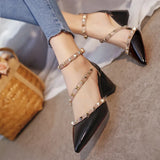 2020 Gladiator Sandals Pointed toe Women Shoes Sexy Rivets Pointed Toe Pumps Womens Ladies Shoe Zapatos Mujer High Heels