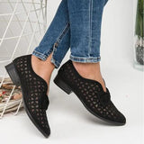 New Fashion Bowtie Pointed Toe Flats Spring Shoes for Woman's Platform Slip on Loafers Summer Sandals Bow Cutout