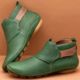 and Winter Women Nude Boots Short Chelsea Cowboy Retro Wear Casual Office 365 Black Red Leather Comfortable Free