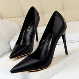 Breakj Korean Version Of Fashion Simple Women's Shoes Show Thin High Heels Fine Heel Super High Heel Shallow Mouth