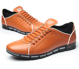 Fashion Solid Leather Business Sport Flat Round Toe Casual Shoes men's casual shoes fashion summer casual shoes men